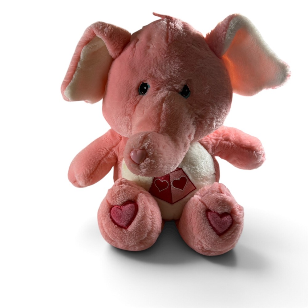 Care Bear Cousins Lotsa Heart Elephant Plush Pink 2004 Play Along 18 Inch